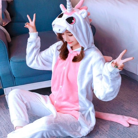 Pyjama Licorne Rose Combinaison Adulte Déguisement