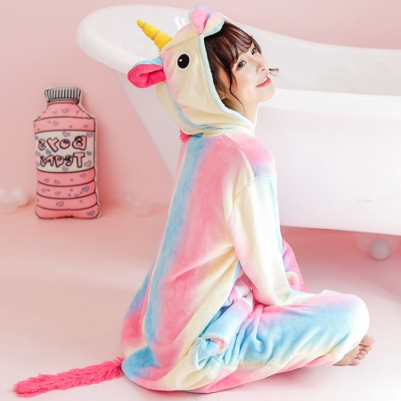 Pyjama Licorne Rainbow Combinaison Déguisement