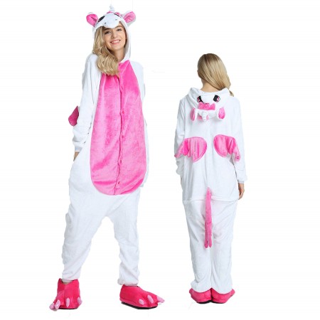 Pyjama Licorne Rose With Wings Combinaison Déguisement