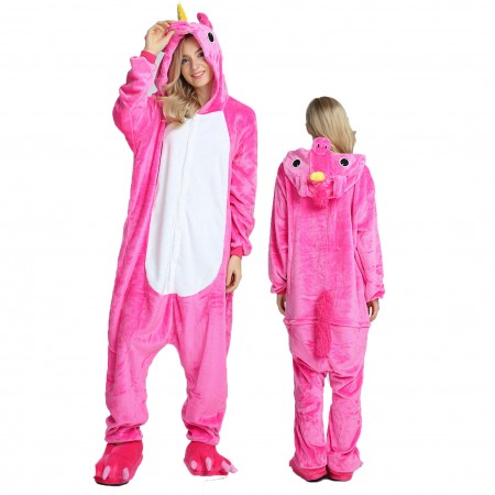 Pyjama Licorne Rose Combinaison Déguisement Femme