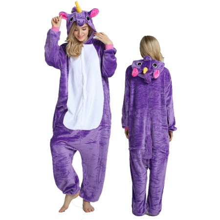 Pyjama Licorne Violet Combinaison Déguisement