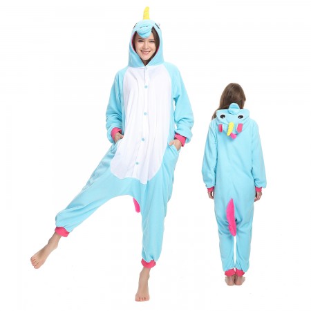 Combinaison Pyjama Licorne Bleue Femme Homme 