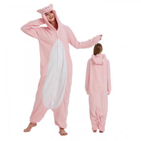 Combinaison Pyjama Cochon Rose Femme Homme