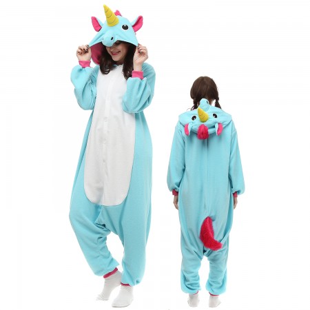 Combinaison Pyjama Licorne Bleue Pour Femme Homme