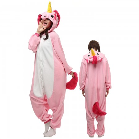 Combinaison Pyjama Licorne Rose Polaire 