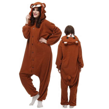 Combinaison Pyjama Marron Bear Polaire 