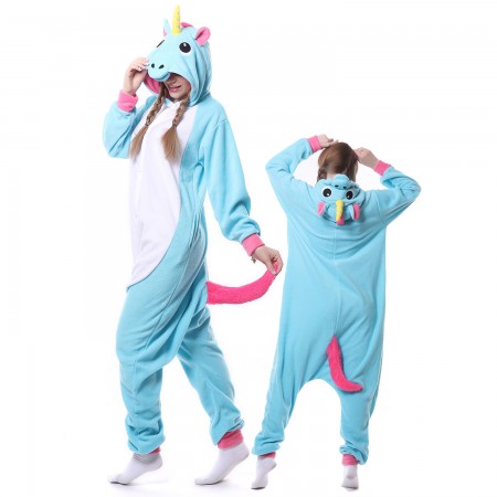 Combinaison Pyjama Licorne Bleue Polaire 