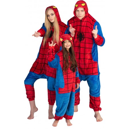 Déguisement famille Spiderman pour Halloween Onesie Party