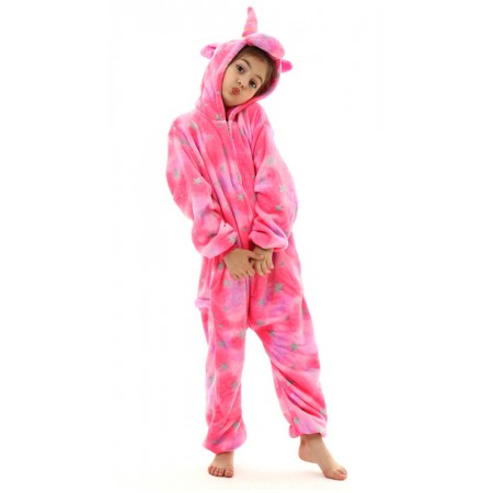 Déguisement licorne rose étoilée Onesie Cosplay Halloween pour filles