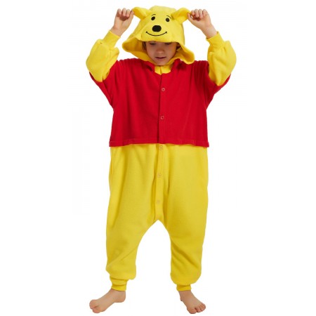 Pyjama Déguisement Winnie l'ourson Onesie pour enfants Tenue décontractée Halloween pour la fête