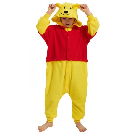 Pyjama Déguisement Winnie l'ourson Onesie pour enfants Tenue décontractée Halloween pour la fête