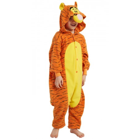 Pyjama Déguisement Tigrou Onesie pour enfants Halloween Tenue décontractée