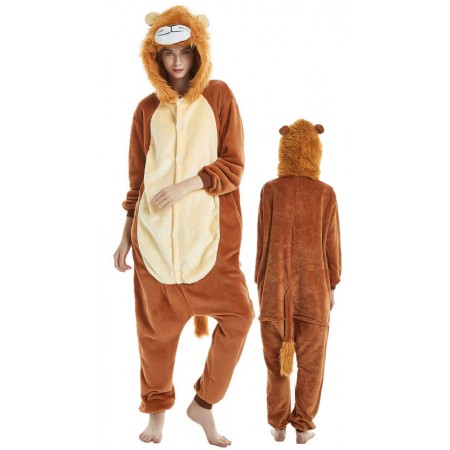 Pyjama Déguisement lion Onesie pour adultes Halloween Tenue décontractée