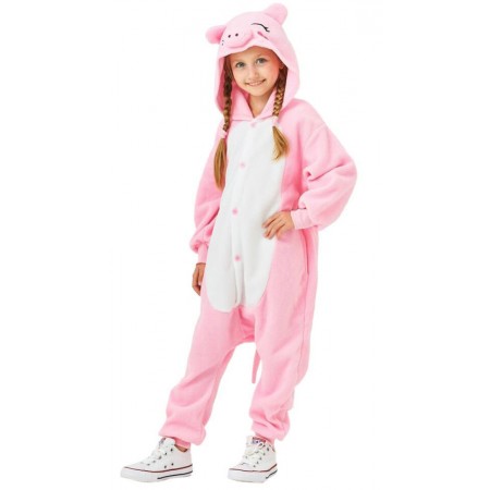 Pyjama Déguisement cochon rose Onesie pour enfants