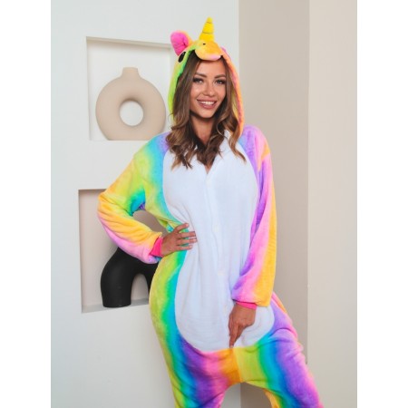 Pyjama Déguisement Arc-en-ciel Licorne Onesie pour femmes