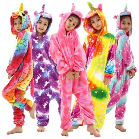 Pyjama Déguisement licorne Onesie pour filles