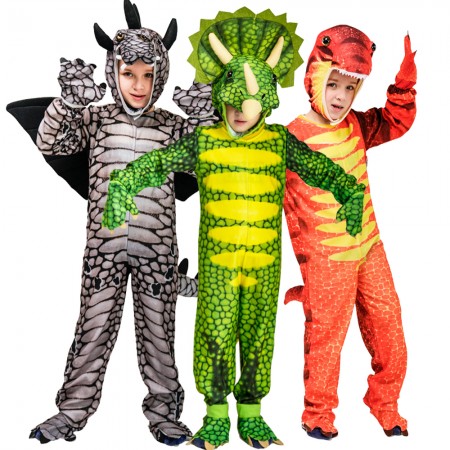 Déguisement dinosaure Halloween Onesie Cosplay pour enfants
