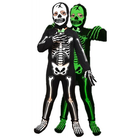 Déguisement squelette pour enfants combinaison Cosplay pour la fête d'Halloween