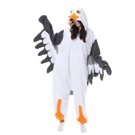 Déguisement  mouette Onesie pour adultes combinaison pyjama décontractée