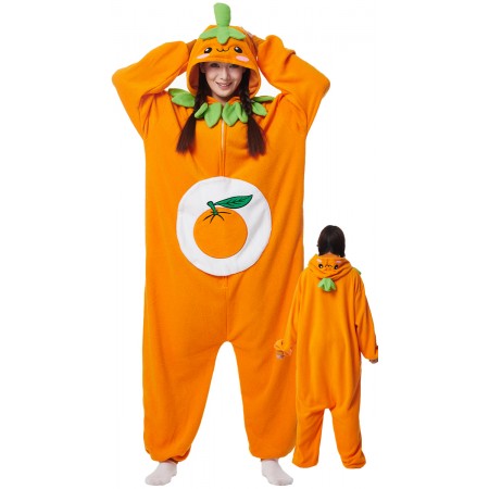 Déguisement orange Onesie pour adultes combinaison pyjama décontractée