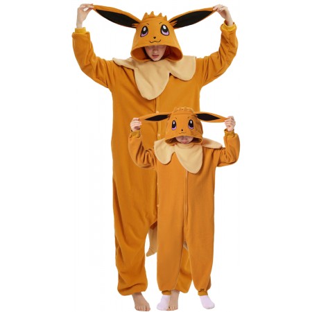 Déguisement Eevee Onesie pour adultes et enfants combinaison pyjama décontractée