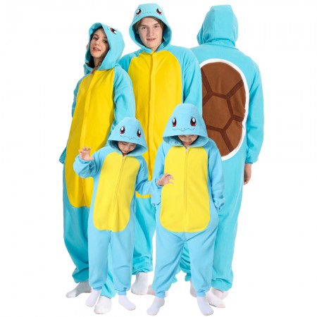 Déguisement famille Squirtle Onesie pour Halloween combinaison pyjama décontractée