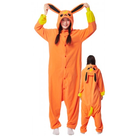 Déguisement Flareon Onesie pour adultes combinaison pyjama décontractée