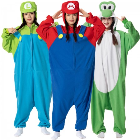 Déguisement groupe Mario & Luigi & Yoshi pour les vacances tenue de Cosplay facile