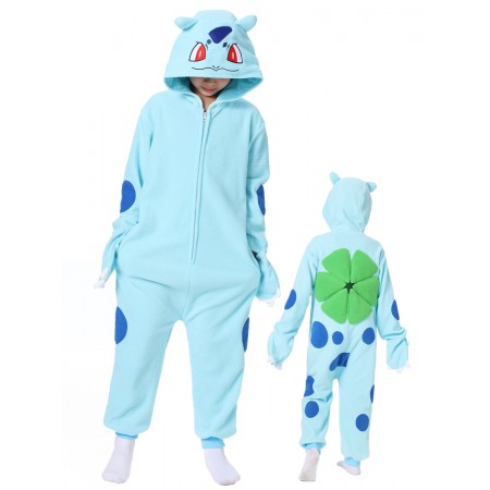 Pyjama Kigurumi Pokémon Bulbasaur pour enfants Déguisement de pyjama