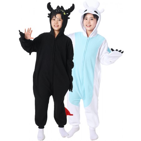 Pyjama Kigurumi Toothless & Light Fury pour enfants Déguisement de pyjama
