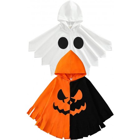 Cape à Capuche Halloween pour Enfants Écharpe Garçon Fille Robe