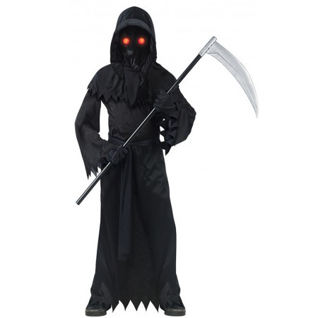 Costume Halloween pour Enfants et Adultes Costume du Faucheur avec Faux