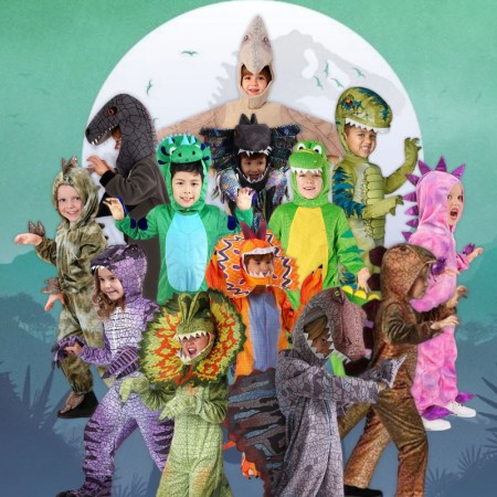 Costume de Dinosaurier pour Enfants Combinaison Cosplay Dino pour Famille