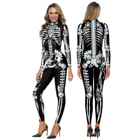 Combinaison Squelette 3D pour Femmes Bodysuit pour Halloween