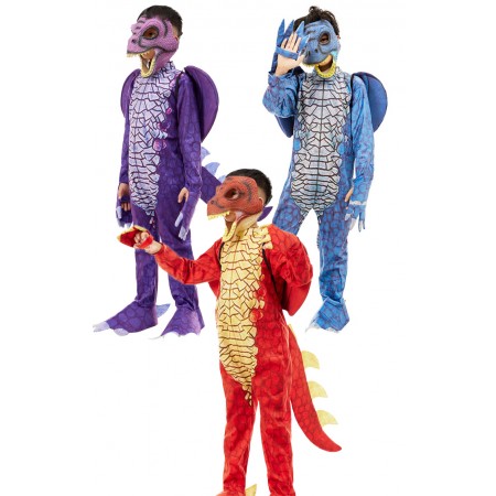 Costume de Dinosaure pour Enfants Combinaison T-Rex Dragon Halloween Déguisement