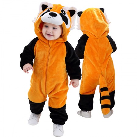Pyjama Combinaison Panda Roux Bébé Déguisement