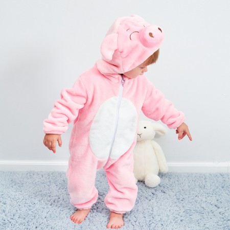 Pyjama Combinaison Cochon Rose Bébé Déguisement