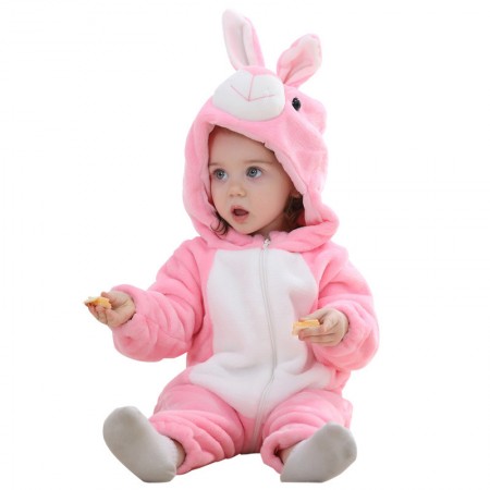 Pyjama Combinaison Lapin Rose Bébé Déguisement