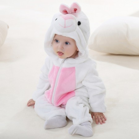 Pyjama Combinaison Lapin Blanc Bébé Déguisement