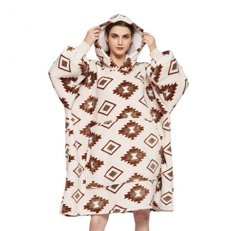 Couverture à motif chaud sweat à capuche en flanelle couverture polaire