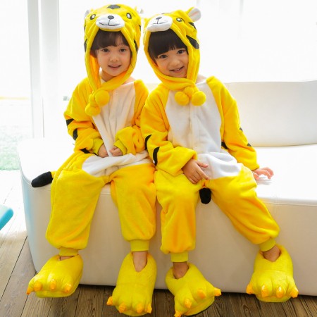 Combinaison Pyjama Enfants Tigre Capuche Garçon & Fille Déguisement Déguisement