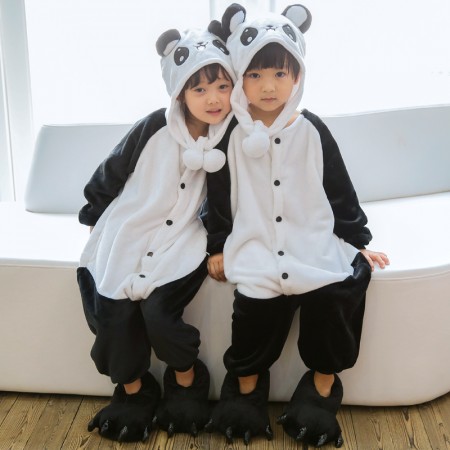 Combinaison Pyjama Enfants Panda Capuche Garçon & Fille Déguisement Déguisement