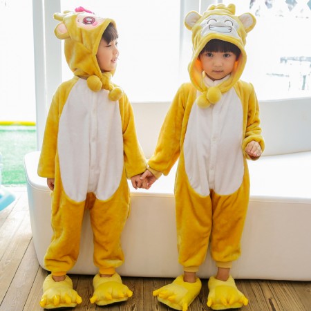 Combinaison Pyjama Enfants Singe Capuche Garçon & Fille Déguisement Déguisement