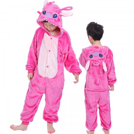Combinaison Pyjama Enfant Stitch Rose Déguisement Déguisement