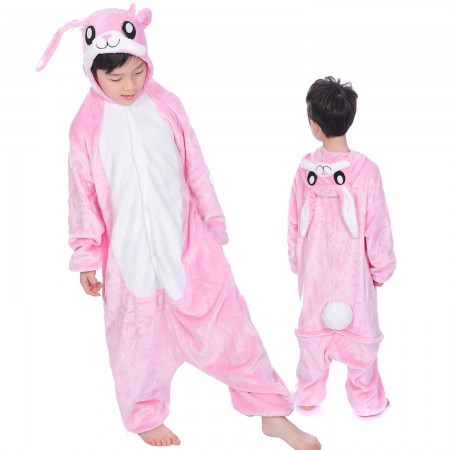 Combinaison Pyjama Enfant Lapin Rose Déguisement Déguisement