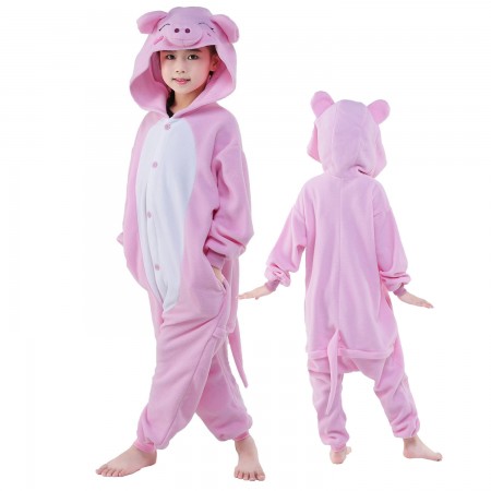 Combinaison Pyjama Enfant Rose Cochon Garçon & Fille Déguisement Déguisement