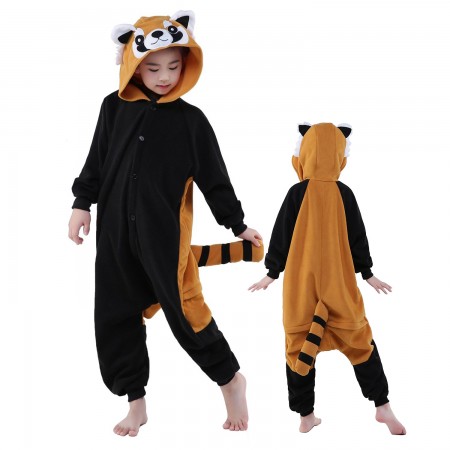 Combinaison Pyjama Enfant Panda Roux Déguisement Déguisement