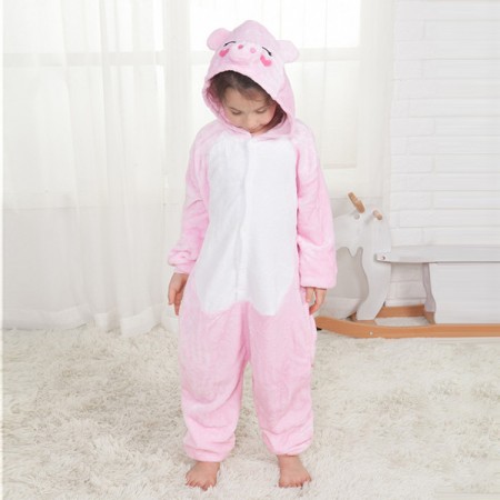Combinaison Pyjama Enfant Rose Cochon Déguisement Déguisement