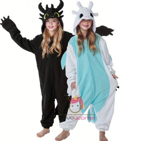 Déguisement Duo Partenaire Halloween Krokmou et Furie Lumineuse pour Enfants