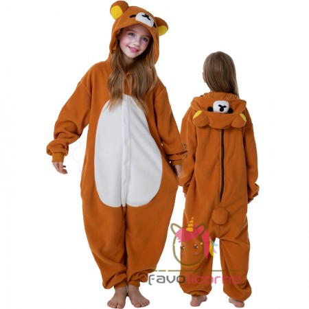 Combinaison Rilakkuma pour filles costume d'Halloween Cosplay costume d'ours mignon